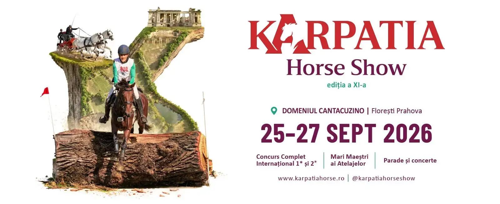 Karpatia Horse Show 2026 revine pe Domeniul Cantacuzino din Florești