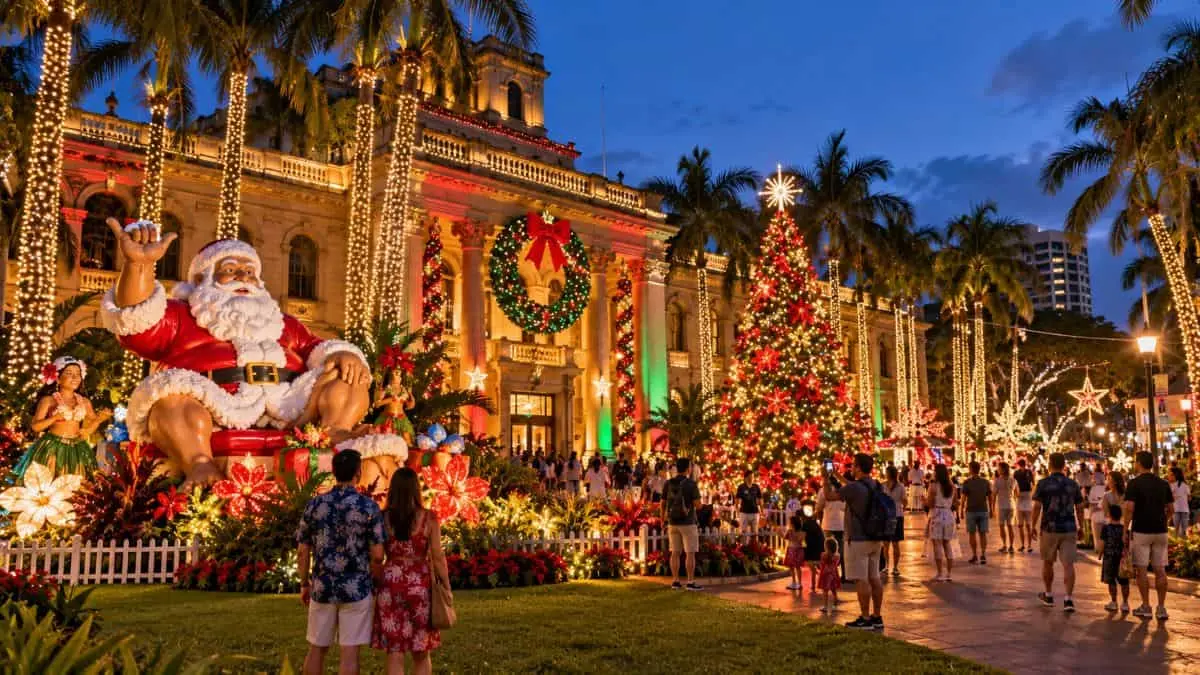 Crăciun în Honolulu: lumini spectaculoase și 64 de milioane de dolari investiți