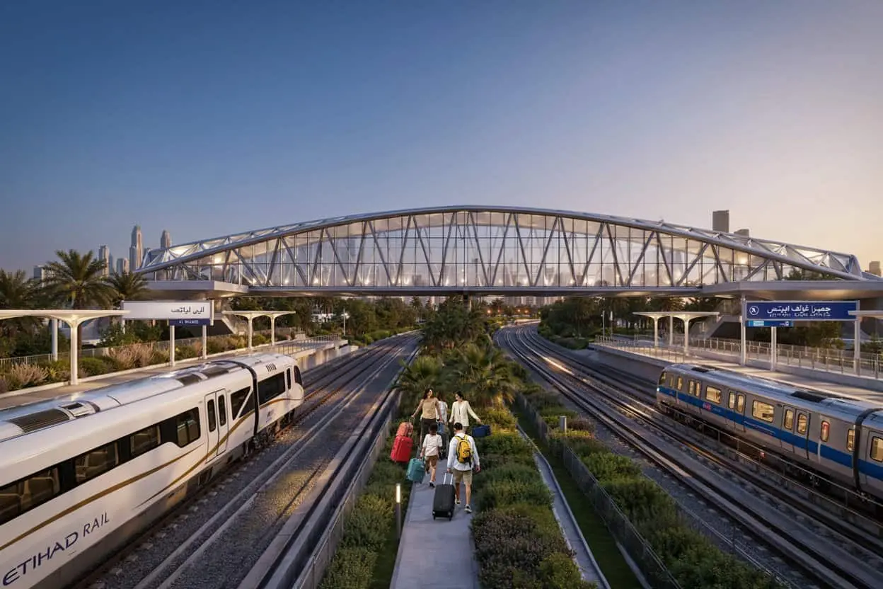 Dubaiul leagă metroul de rețeaua feroviară națională