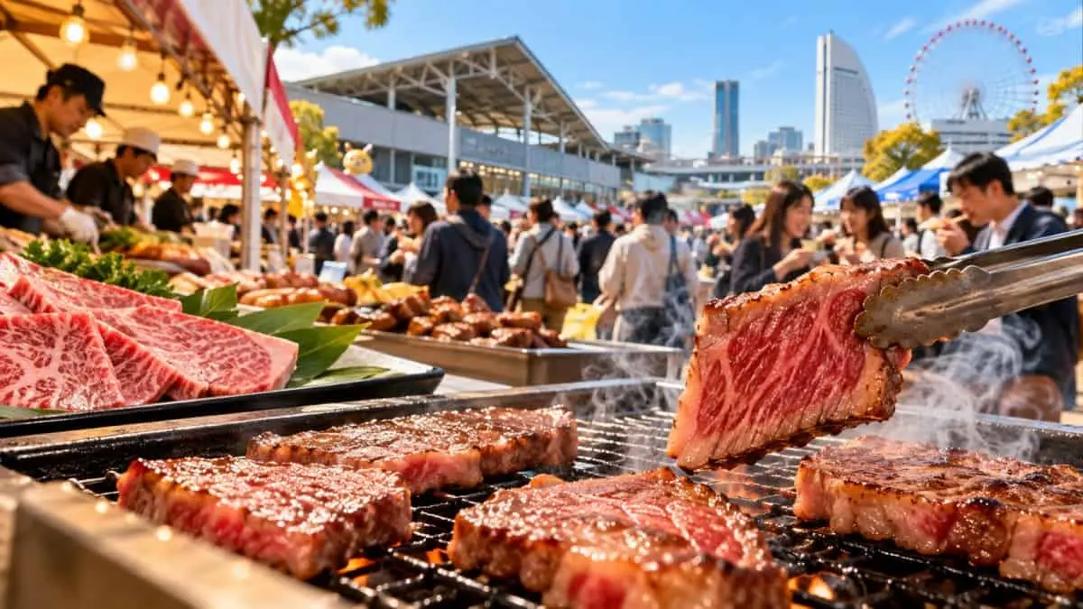 Festivalul de carne din Yokohama 2026: degustări gratuite de wagyu și experiențe culinare