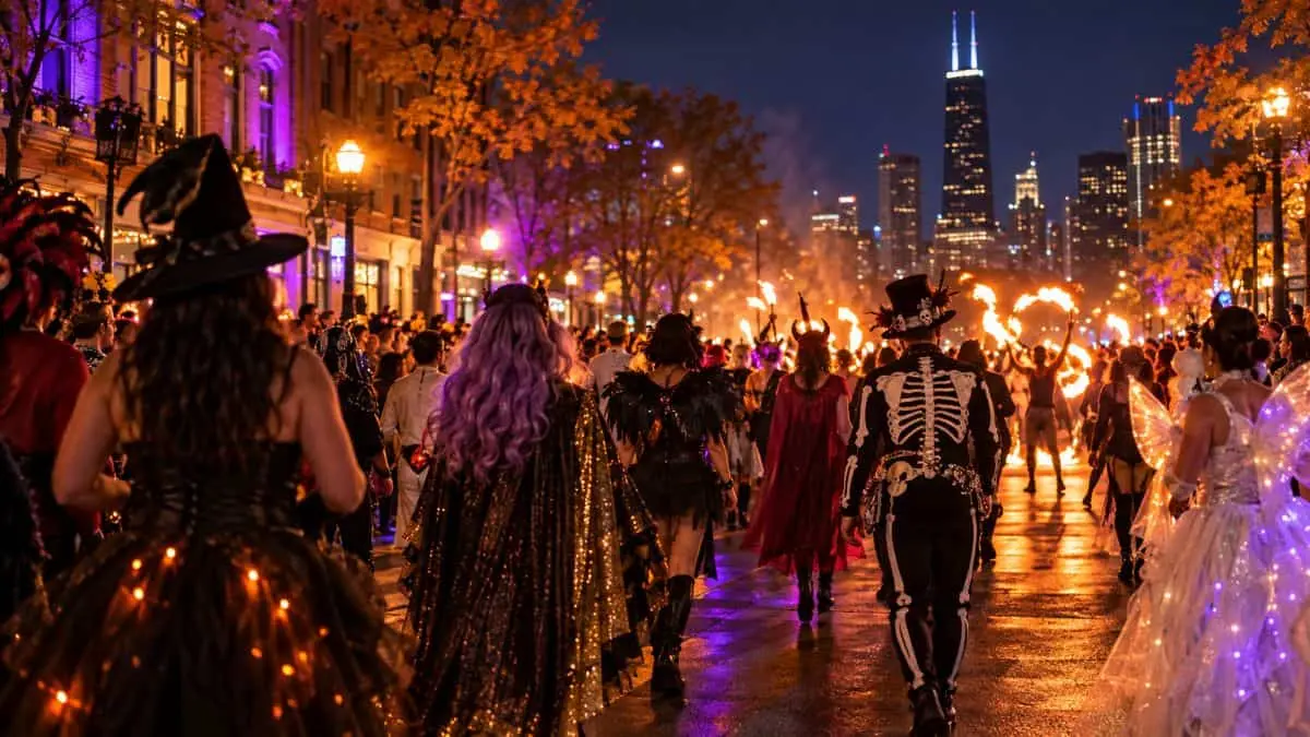 Halloween în inima Chicago: Halsted devine festival de toată ziua