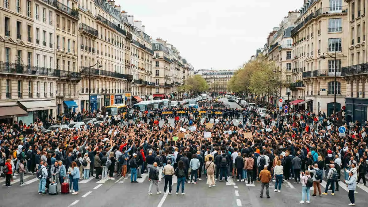 Franța s-a alăturat Belgiei și altor țări europene care se confruntă cu proteste în masă în timp ce călătoriile